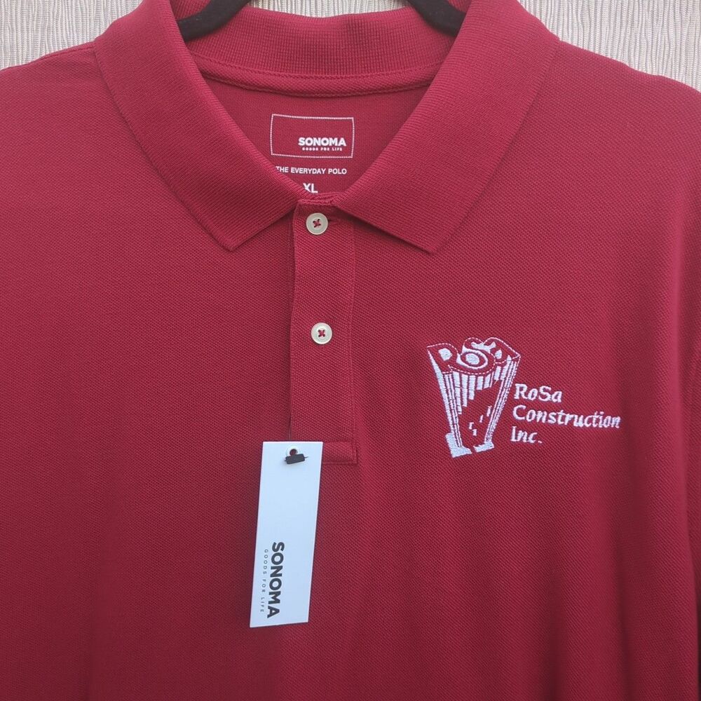 Sonoma Mens Everyday Polo Size Large Red NWT - Picture 2 of 11